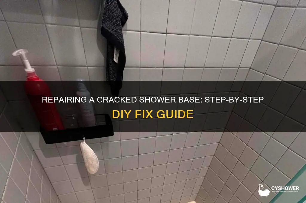 how to fix cracked shower base