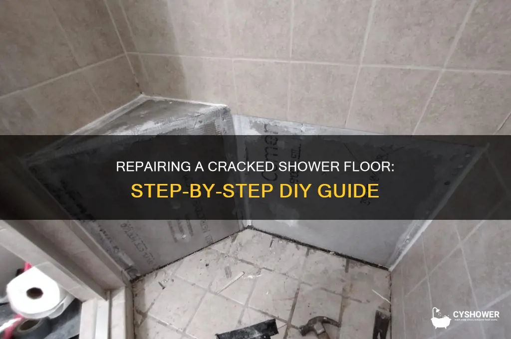 how to fix cracked shower floor