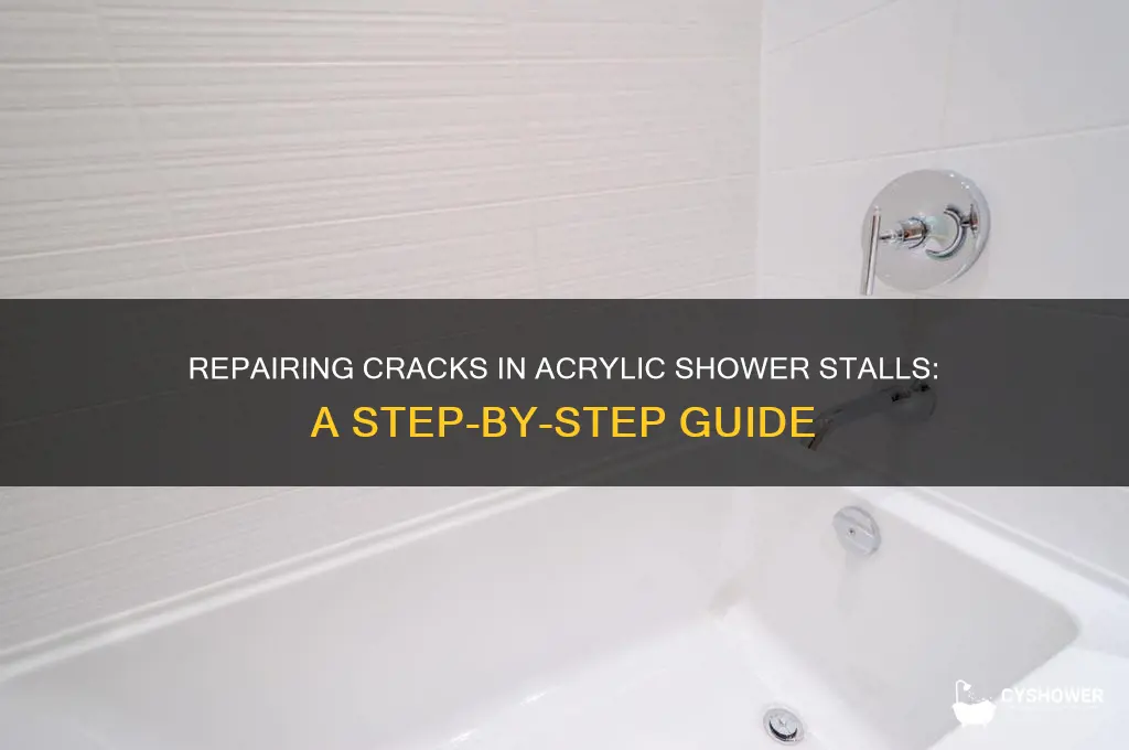 how to fix cracks in acrylic shower stall