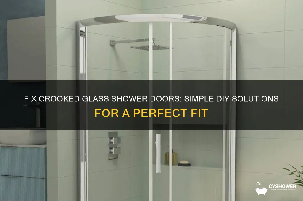 how to fix crooked glass shower doors