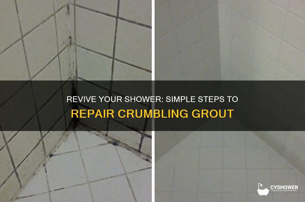how to fix crumbling grout in shower