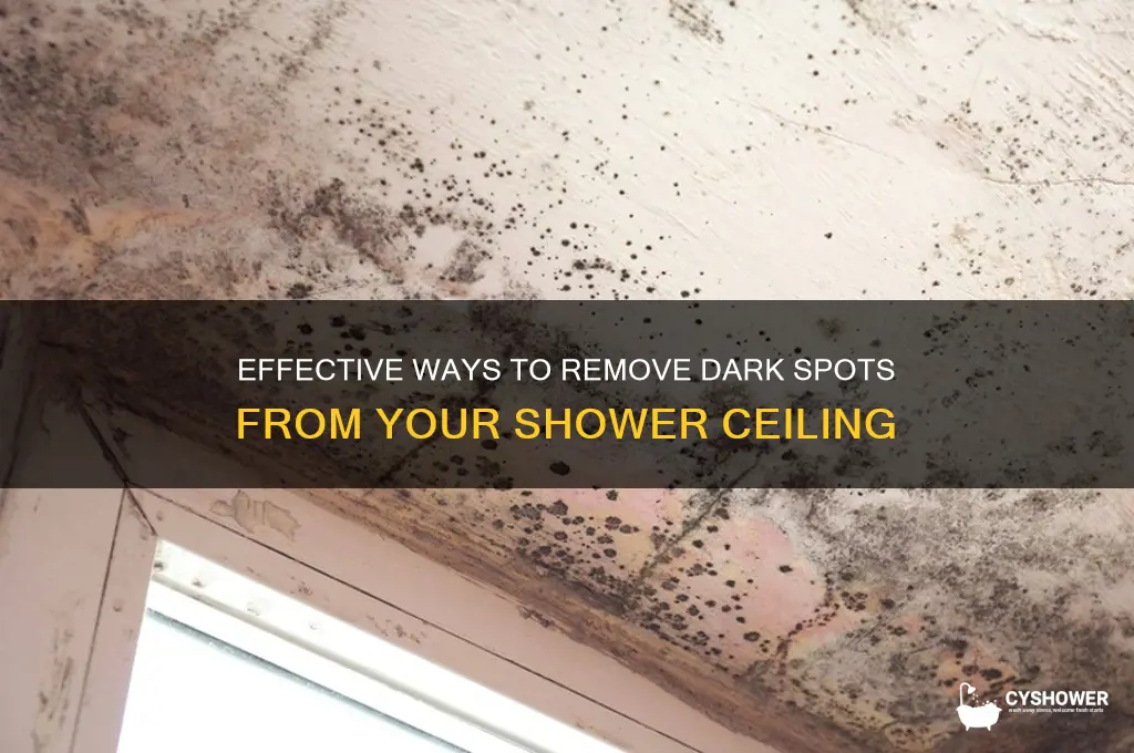how to fix dark spot on shower ceiling