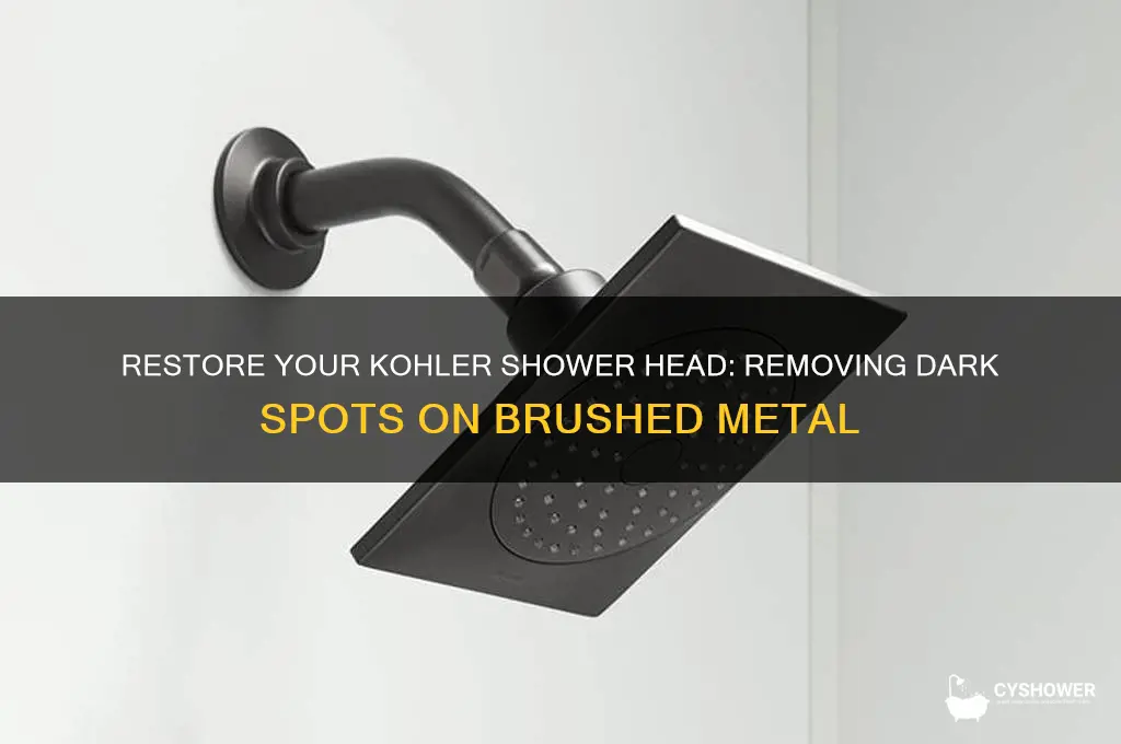 how to fix dark spots brushed metal kohler shower head