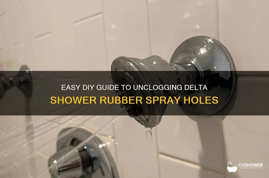 how to fix delta shower rubber spray holes
