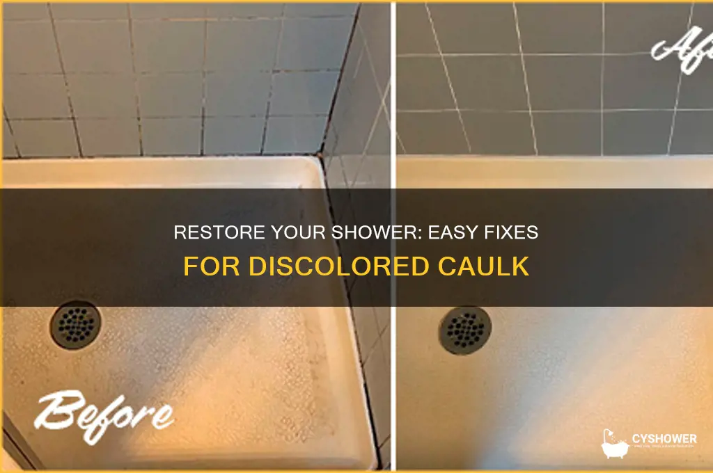 how to fix discolored caulk in shower