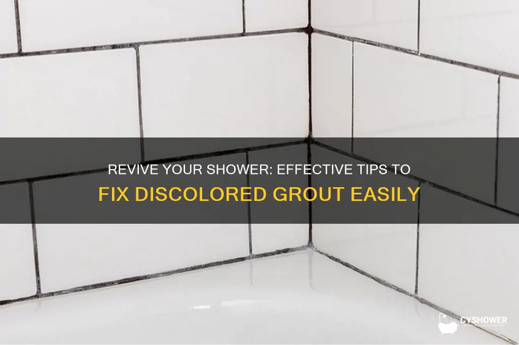 how to fix discolored shower grout