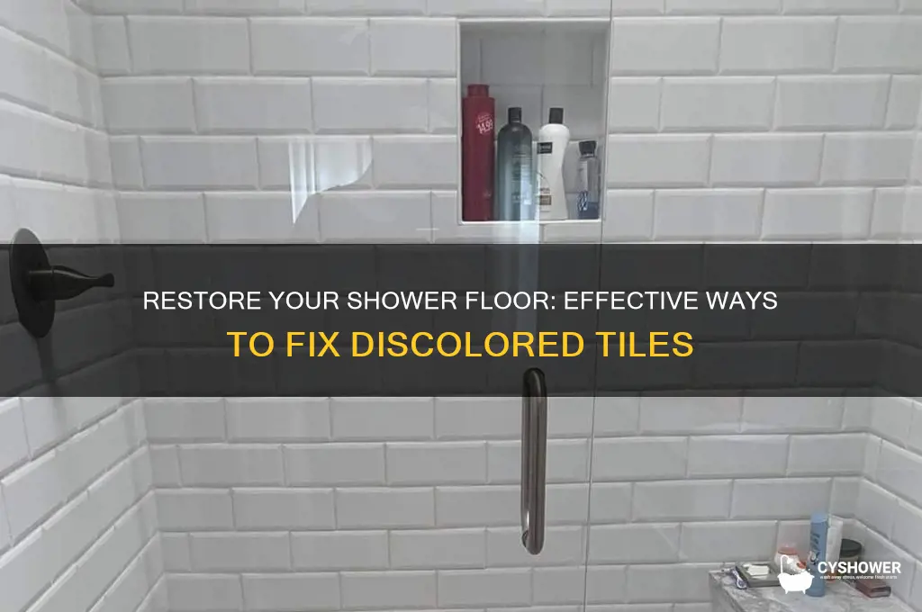 how to fix discolored tiles on shower floir