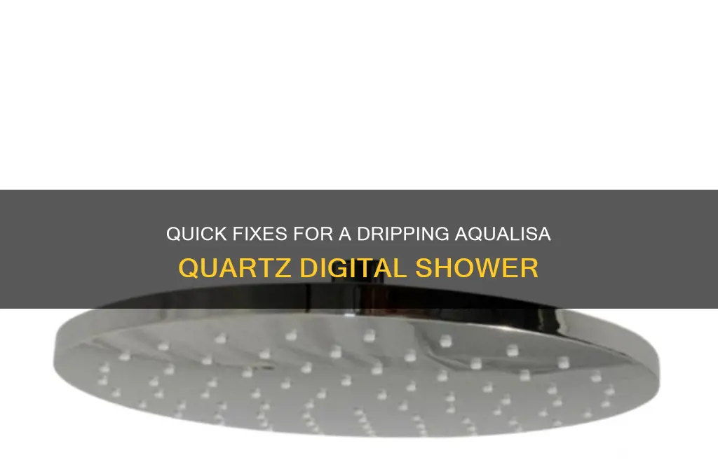 how to fix dripping aqualisa quartz digital shower