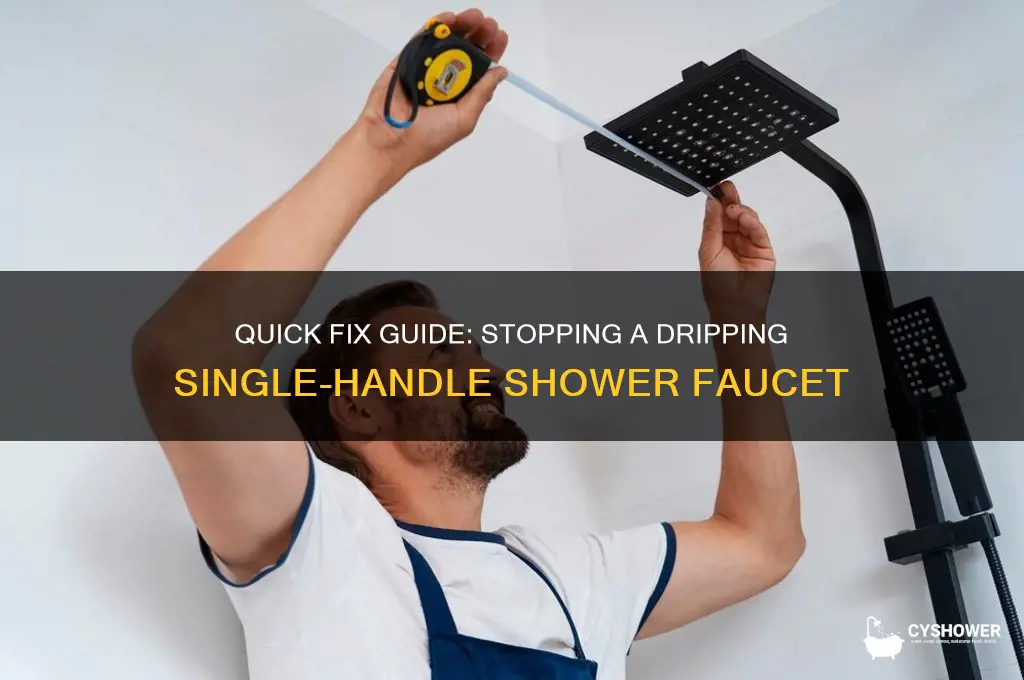 how to fix dripping shower faucet single handle