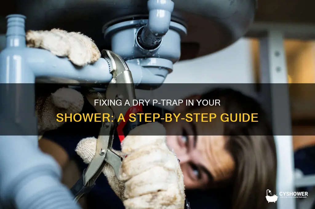 how to fix dry p trap in shower