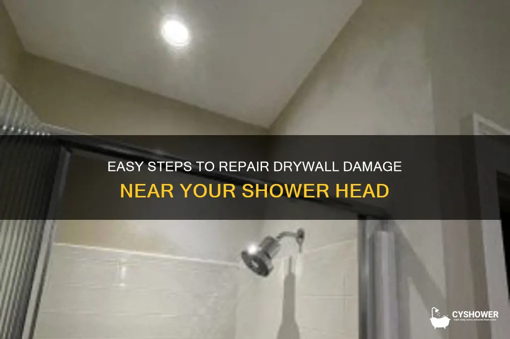 how to fix drywall around shower head