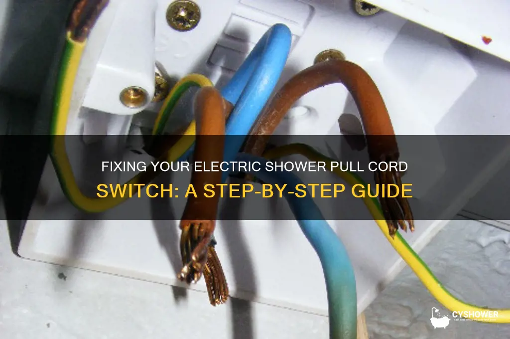 how to fix electric shower pull cord switch
