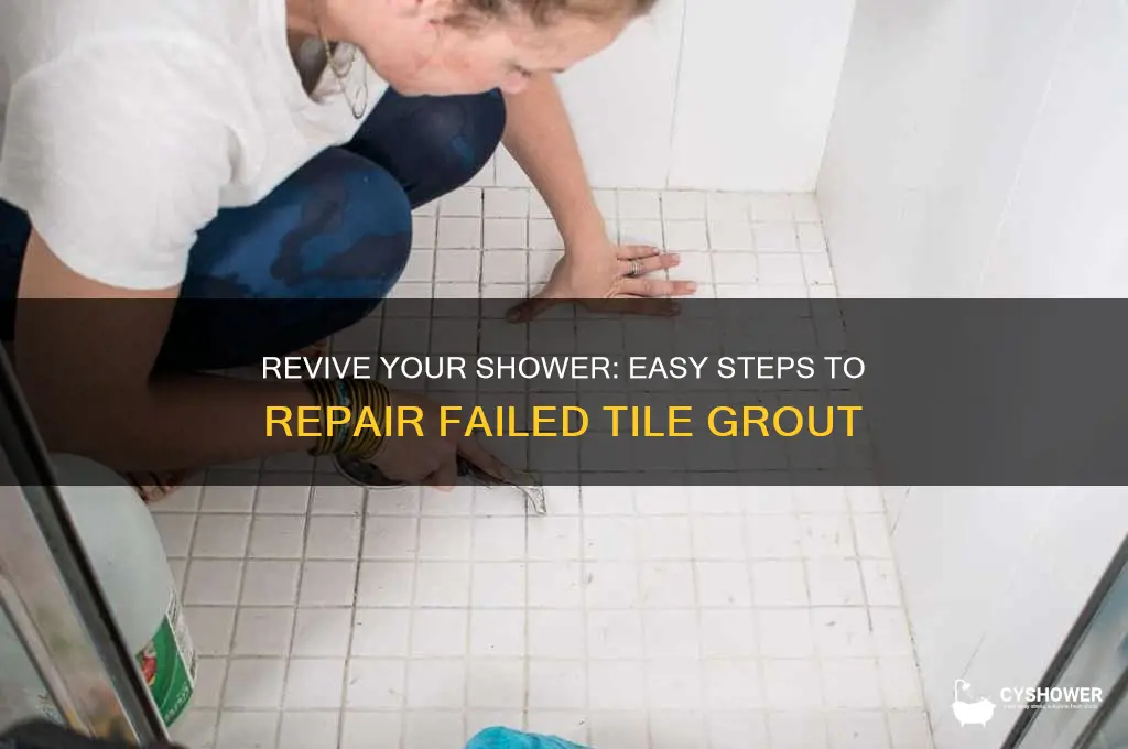 how to fix failed shower tile grout