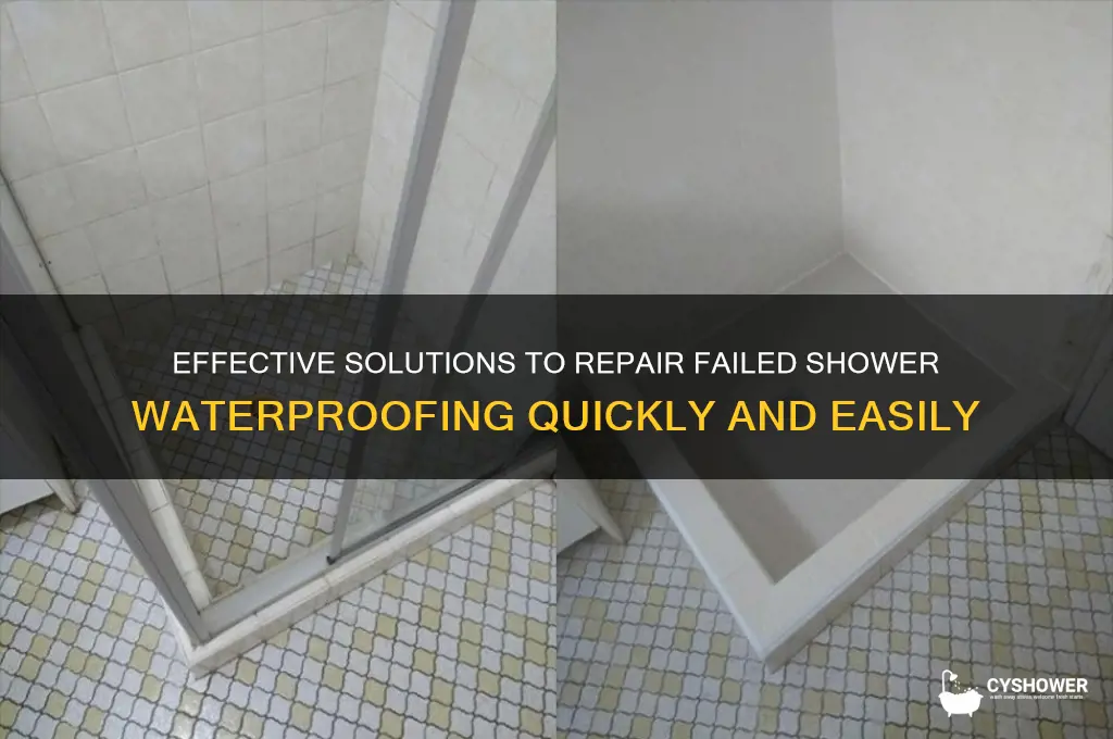 how to fix failed waterproofing in shower