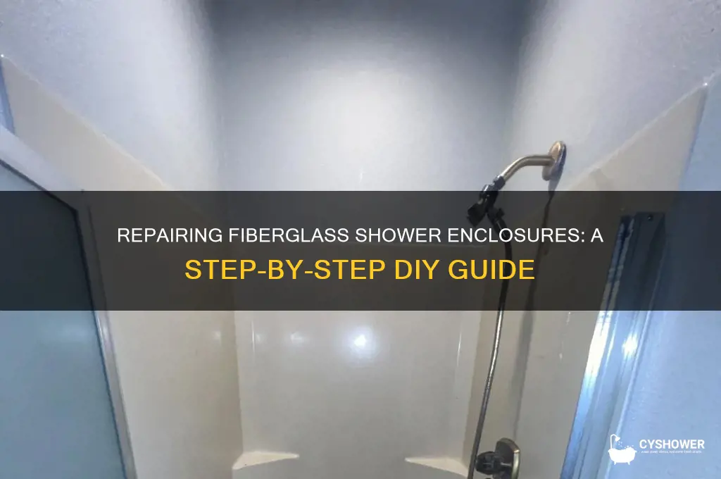 how to fix fiberglass shower enclosure