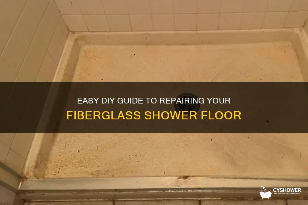 how to fix fiberglass shower floor