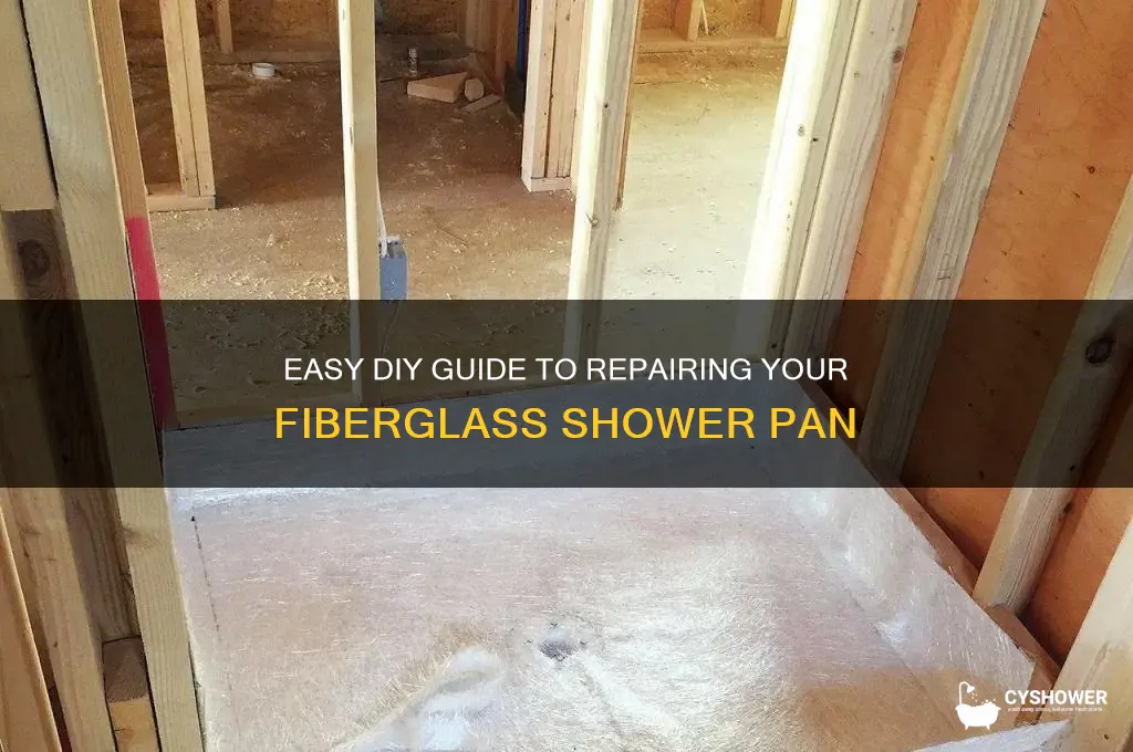how to fix fiberglass shower pan