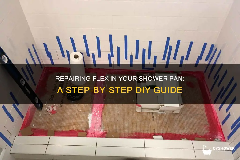 how to fix flex in shower pan