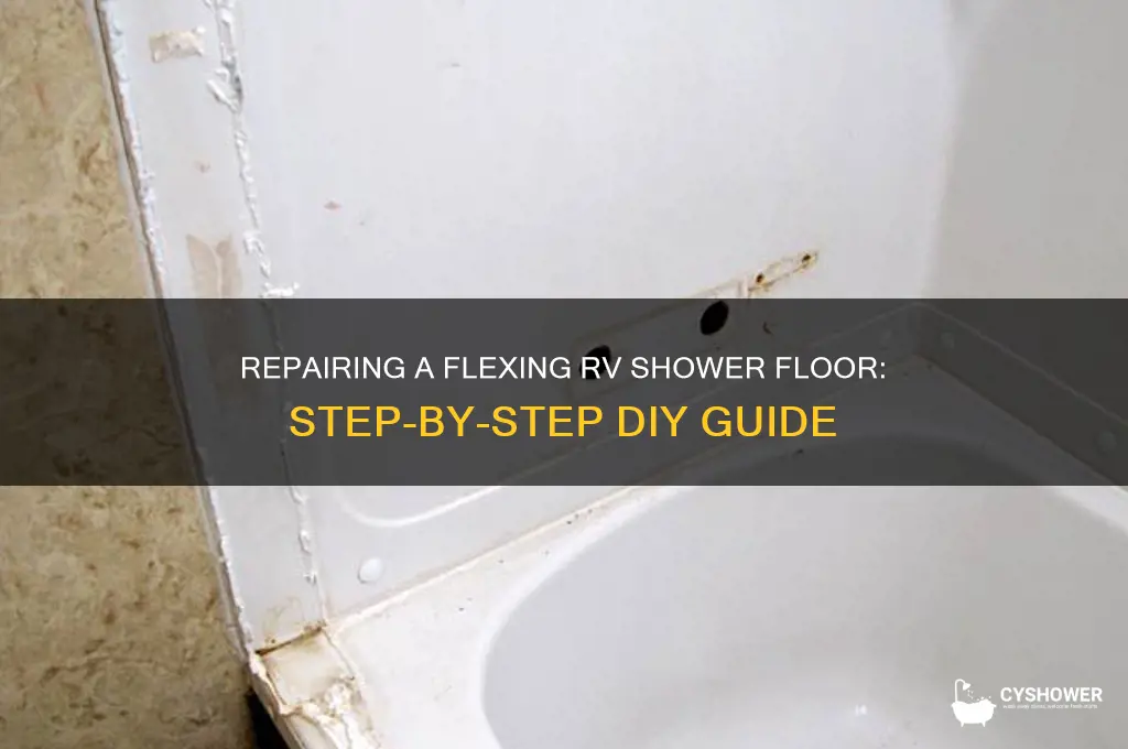 how to fix flexing rv shower floor
