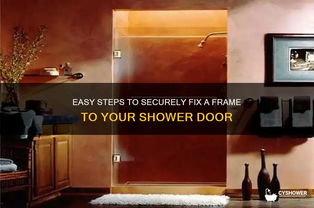 how to fix frame to shower door