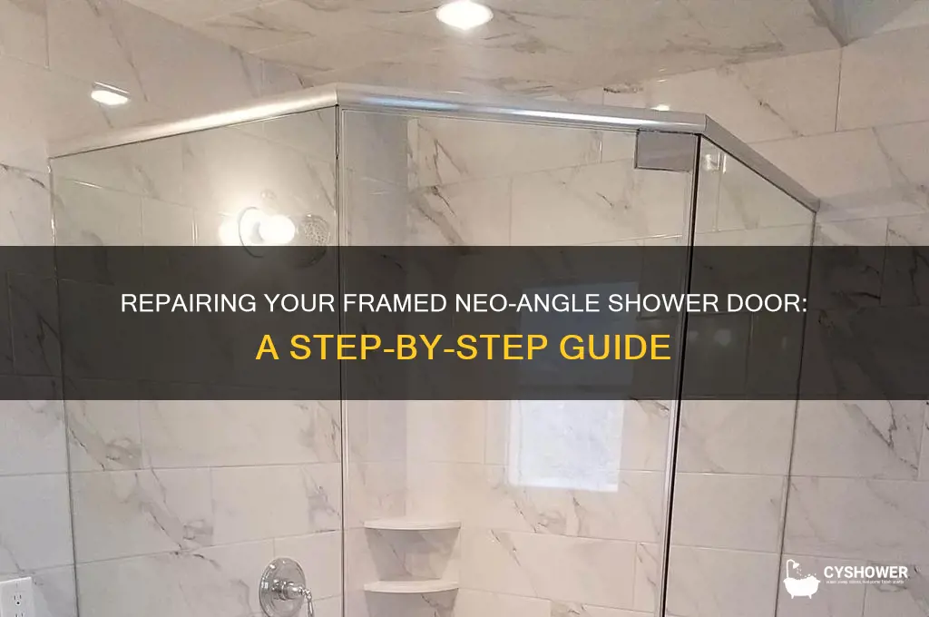 how to fix framed neo-angle shower door