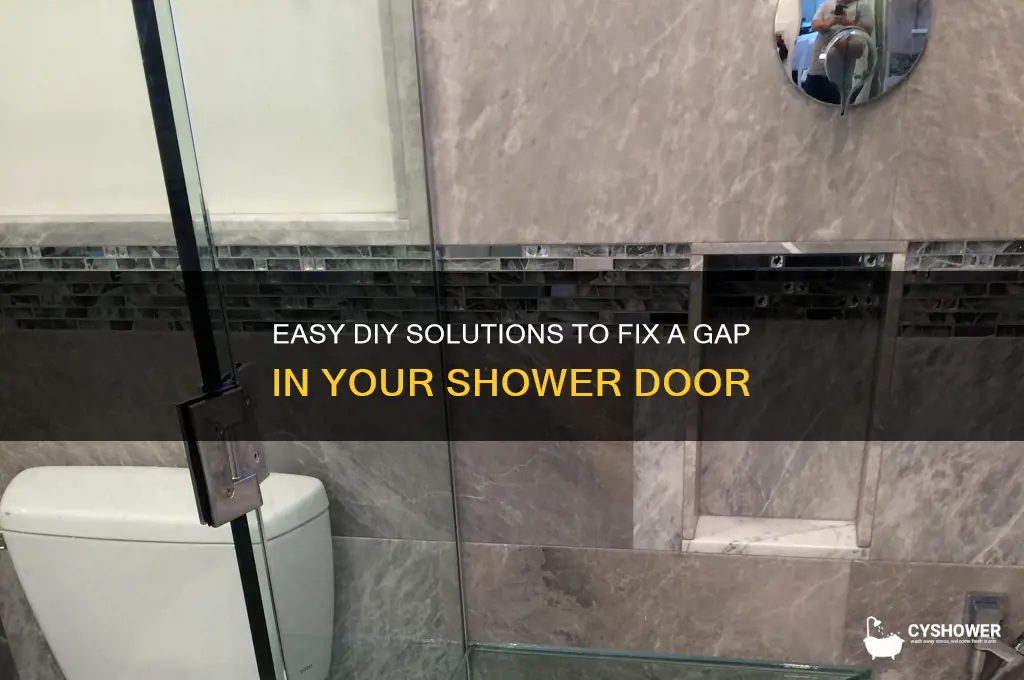 how to fix gap in shower door