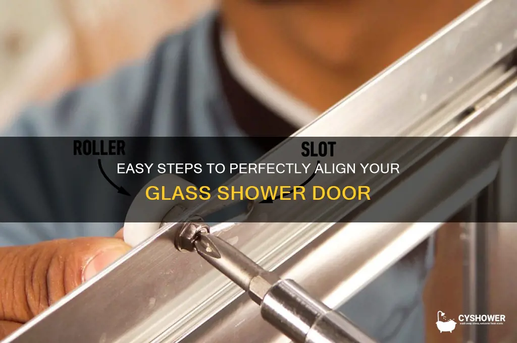 how to fix glass shower door alignment