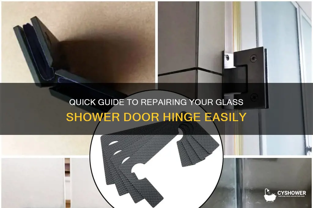 how to fix glass shower door hinge