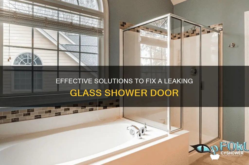 how to fix glass shower door leak