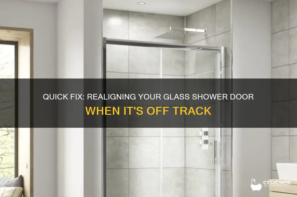 how to fix glass shower door off track