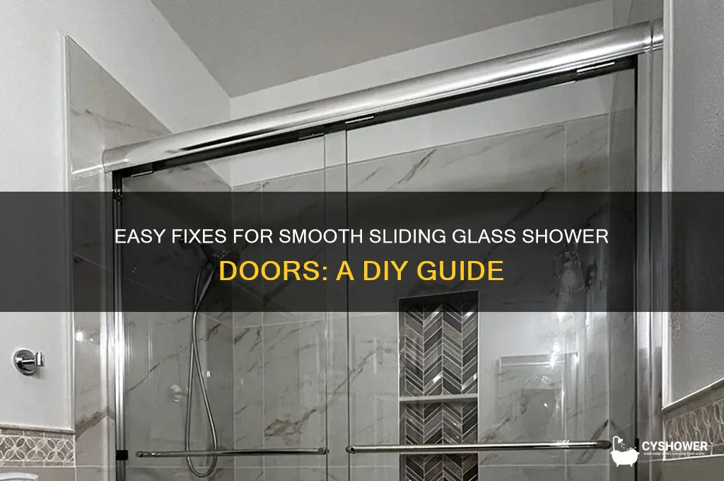 how to fix glass shower door sliding