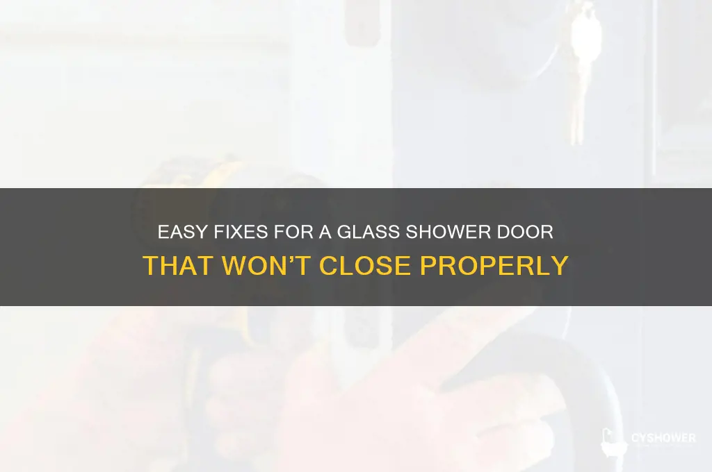 how to fix glass shower door that won t close