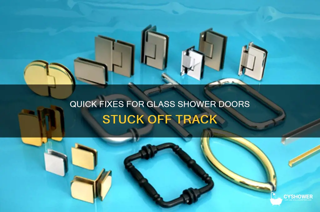 how to fix glass shower doors off the track