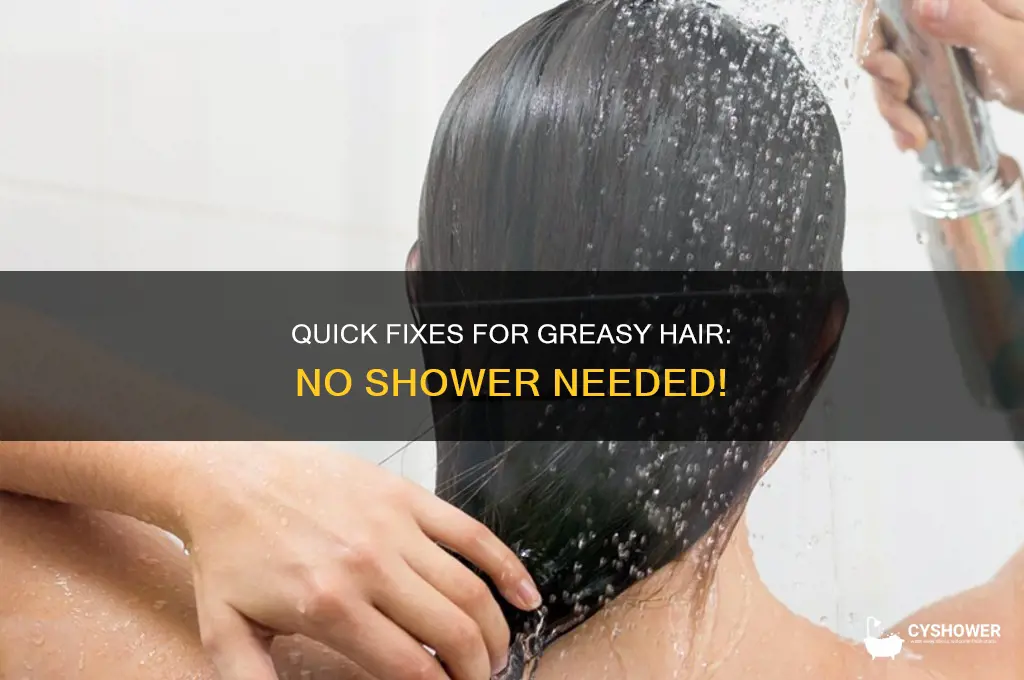 how to fix greasy hair without shower