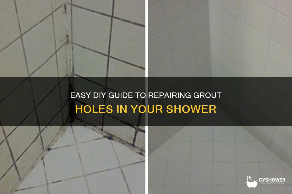how to fix grout holes in shower