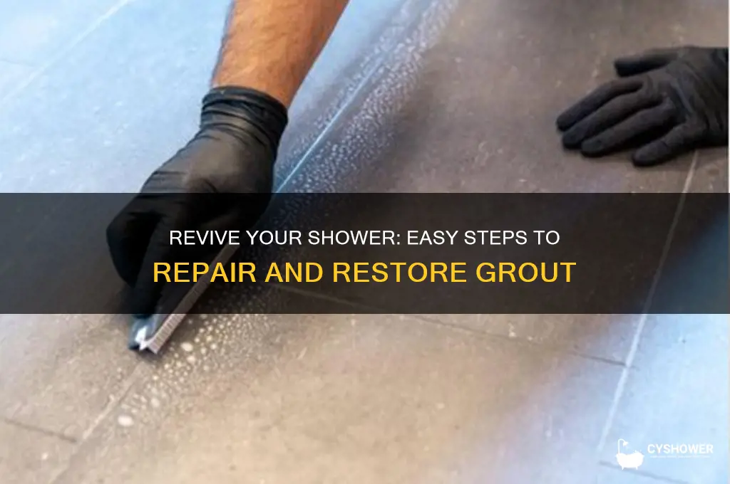 how to fix grout in shower tiles
