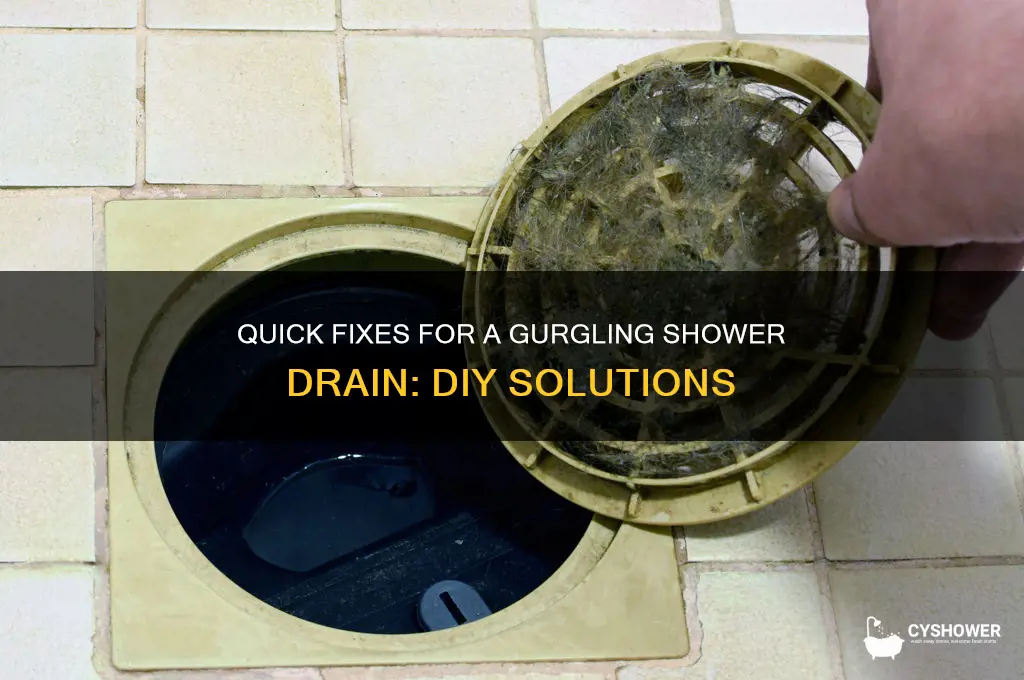 how to fix gurgling shower drain in shower