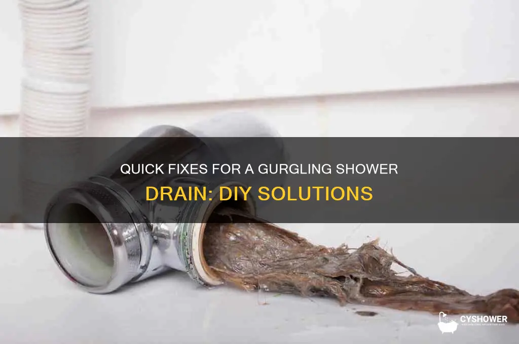 how to fix gurgling shower drain