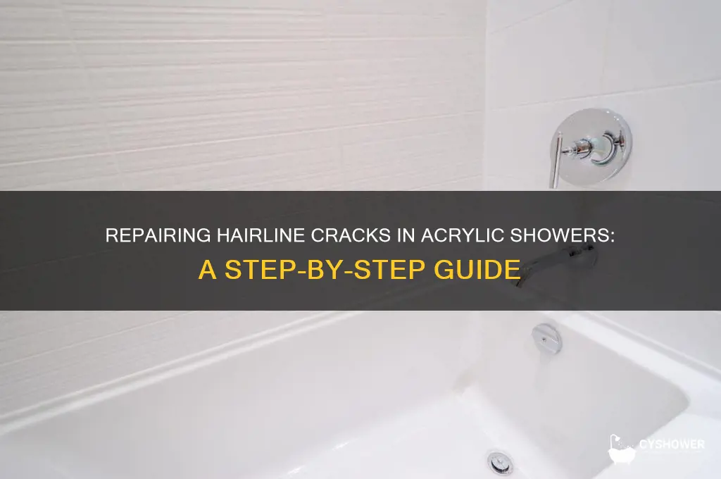 how to fix hairline crack in acrylic shower
