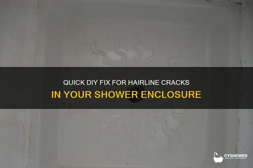 how to fix hairline crack in shower enclosure