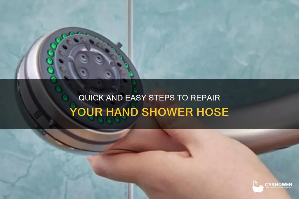 how to fix hand shower hose