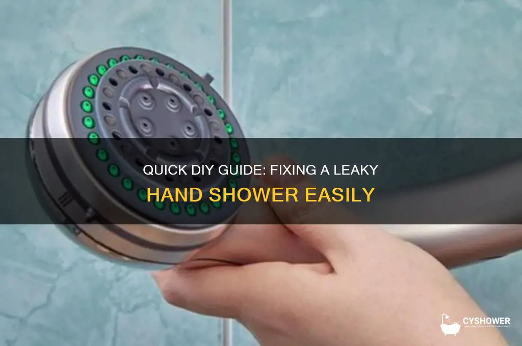 how to fix hand shower leak