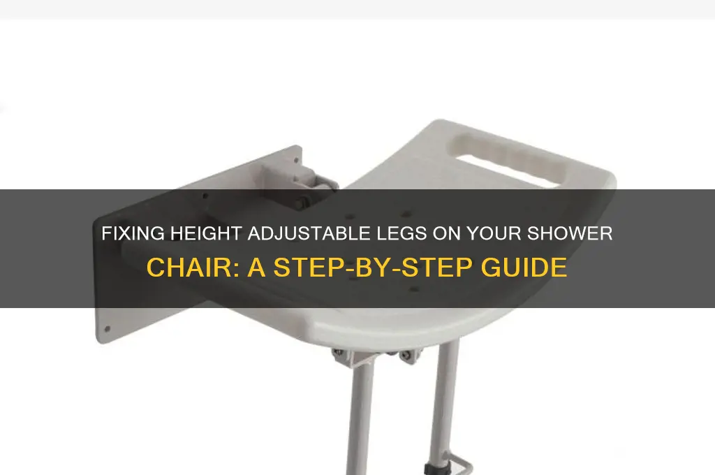 how to fix height adjustable legs on shower chair