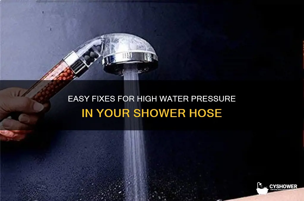 how to fix high water pressure in a shower hose