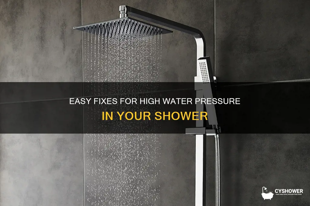 how to fix high water pressure in a shower