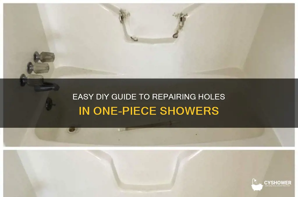 how to fix hole in a one piece shower