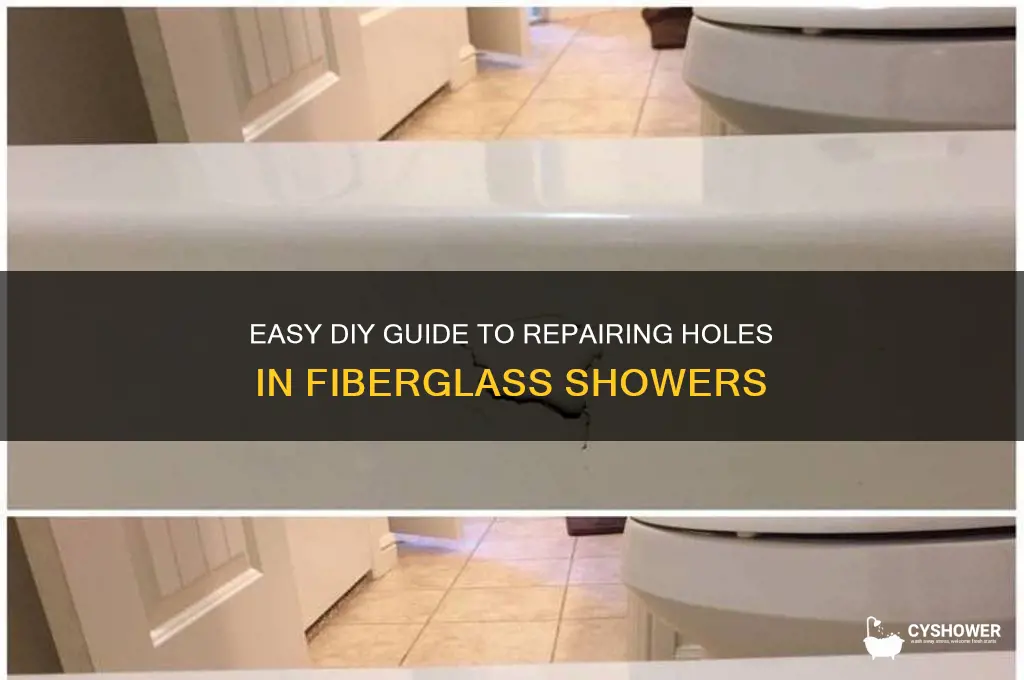 how to fix hole in fiberglass shower