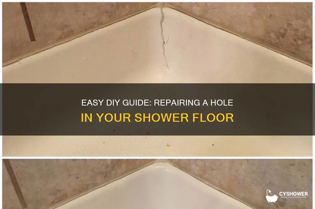 how to fix hole in shower floor