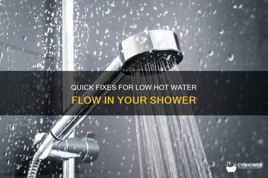 how to fix hot water flow in shower