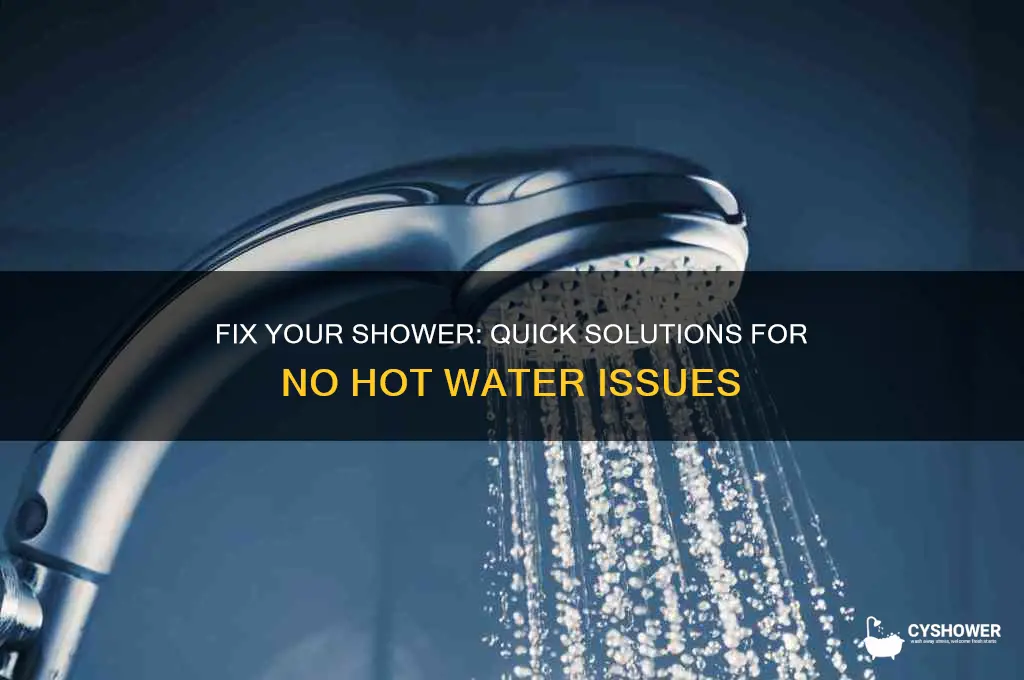 how to fix hot water not working in shower